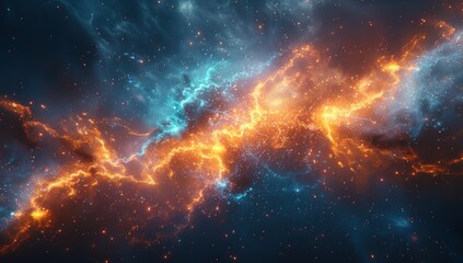 Obraz premium Cosmic Dance of Fire and Ice