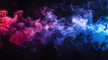 Abstract Blue and Pink Smoke Swirls