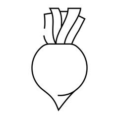 black radish line icon vector. black radish sign. isolated contour symbol black illustration