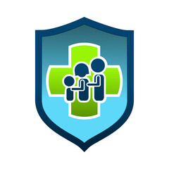 Family insurance icon template
