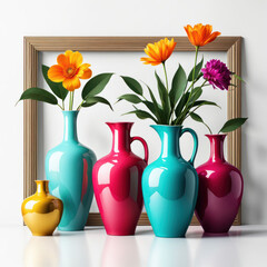 tulips in vase generative IA	