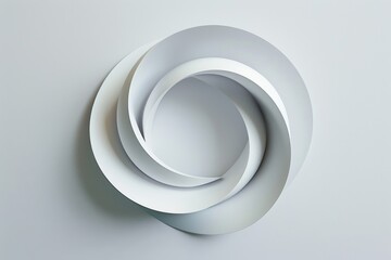 A simple white circle sitting on a gray background