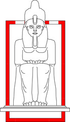 Sketch design vector illustration silhouette design icon symbol logo sculpture art wall decoration ethnic classic vintage