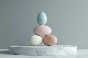 Pastel Egg Tower