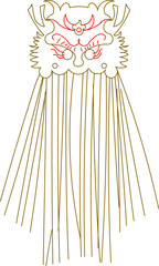 Sketch design vector illustration silhouette design icon symbol logo classic ethnic door handle