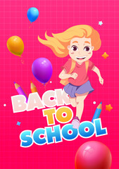 Hand drawn illustration back to school season