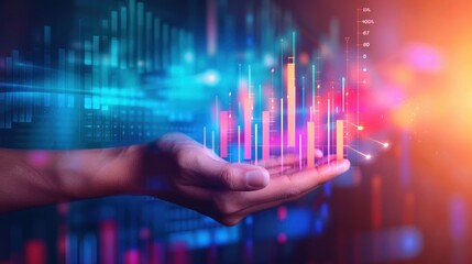 Hand Holding a Growing Graph