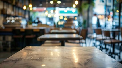 Empty Table in a Cozy Cafe