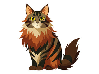 a maine coon cat vector