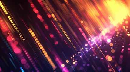 Abstract Blurred Lights with Warm Tones