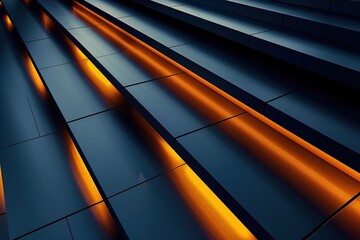 Abstract background with illuminated stairs.