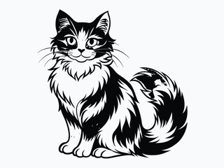 sailing cat sitting eps A