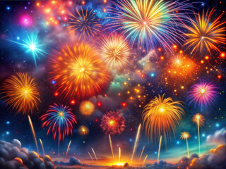 Celestial Fireworks Display