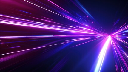 Abstract Light Streaks - Purple and Blue