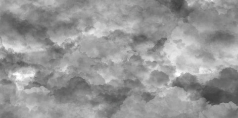 Abstract texture background of dark sky with storm clouds, grey clouds sky on night background dramatic view of the dark clouds and gloomy sky in black, white and grey abstract texture background.