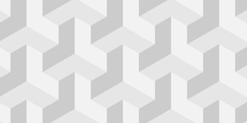 Minimal vector cubes geometric tile and mosaic wall grid backdrop hexagon technology wallpaper background. white and gray block cube structure backdrop grid triangle texture vintage design.