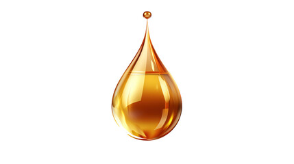 Oil drop isolated on transparent background