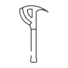 crash axe tool line icon vector. crash axe tool sign. isolated contour symbol black illustration