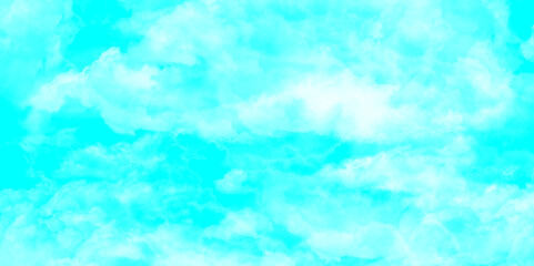 Blue pastel sky with white fluffy cumulus clouds watercolor texture abstract background, abstract cloudy background beautiful natural streaks of sky and light blue and white clouds with texture.