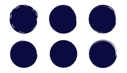 Collection of Round grunge brush for banner