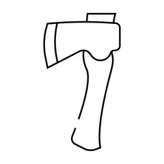 hatchet hatchet line icon vector. hatchet hatchet sign. isolated contour symbol black illustration