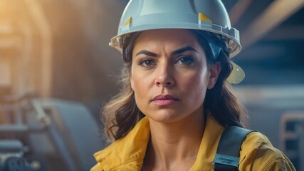 Steel Resolve: The Portrait of Empowerment at the Industrial Forefront