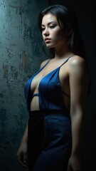 Elegance and Mystery: A Portrait in Blue