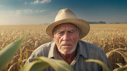 The Gaze of Experience: A Farmer's Solitude in the Cornfields