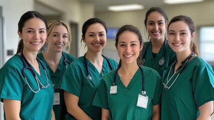 Nurses gather for a group photo