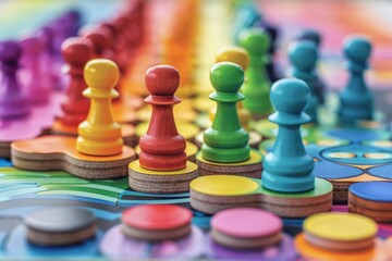 Inclusive board games promoting LGBTQ awareness, LGBTQ, visualizing acceptance and fun