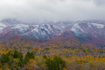知床の美しい景色と夕日
