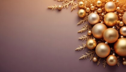 Fototapeta premium merry christmas decoration, split gradient colors background, golden hour glow, ai