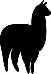 Alpaca head silhouette