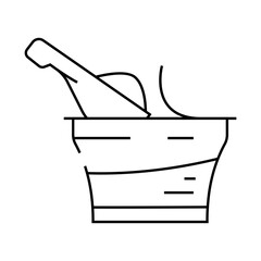 skyr milk product line icon vector. skyr milk product sign. isolated contour symbol black illustration