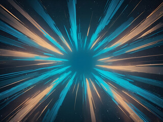 Obraz premium abstract neon Graphic design background glittering stars neon blue beige tone
