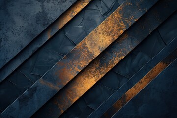 Abstract textured background with dark blue and gold stripes.