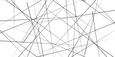 Vertical template with random lines of different thickness. Simple vector illustration. Abstract geometric lines background.