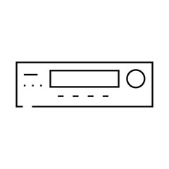 pager retro gadget line icon vector. pager retro gadget sign. isolated contour symbol black illustration