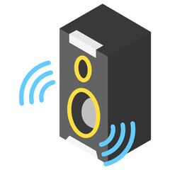 Speakers isometric 3d icon, related to technology, home appliances theme. use for modern concept, UI or UX kit, web and app development.