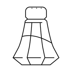 shaker salt line icon vector. shaker salt sign. isolated contour symbol black illustration