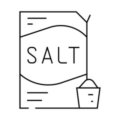 dishwasher salt line icon vector. dishwasher salt sign. isolated contour symbol black illustration