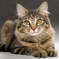 無背景と猫のポートレート