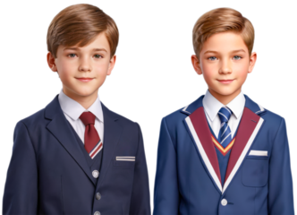 male student Wear a school uniform and tie.