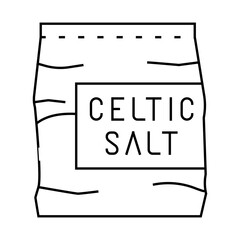 celtic sea salt line icon vector. celtic sea salt sign. isolated contour symbol black illustration
