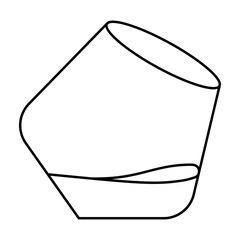 drink wine glass line icon vector. drink wine glass sign. isolated contour symbol black illustration