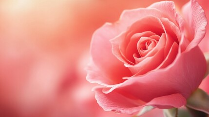 Fototapeta premium Close up of beautiful and charming pink rose flower