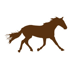 Horse silhouette icon vector. Farm horse, glyph, solid icon. Livestock concept. Horse sign on white background.