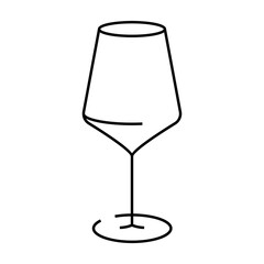 empty wine glass line icon vector. empty wine glass sign. isolated contour symbol black illustration