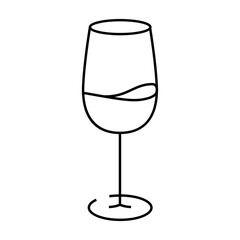 goblet wine glass line icon vector. goblet wine glass sign. isolated contour symbol black illustration