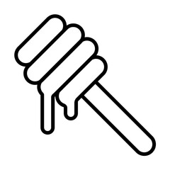 Honey Icon in Line Style Suitable for Web, Apps, Presentation, or Printable Meanings